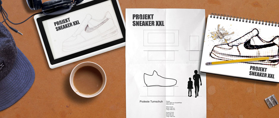 Planung Bau Sneaker XXL